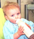 baby with bottle